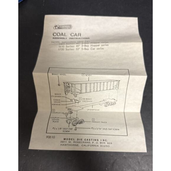 Roundhouse 1534 Western Maryland 3 Bay Rib Side Hopper WM 85070 Kit HO Gauge - Picture 5 of 6